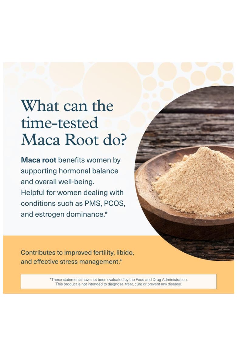 Maca Root Women's Natural Energy Menopause Support Supplement 120 Vegetarian Capsules, Alternate, color, None