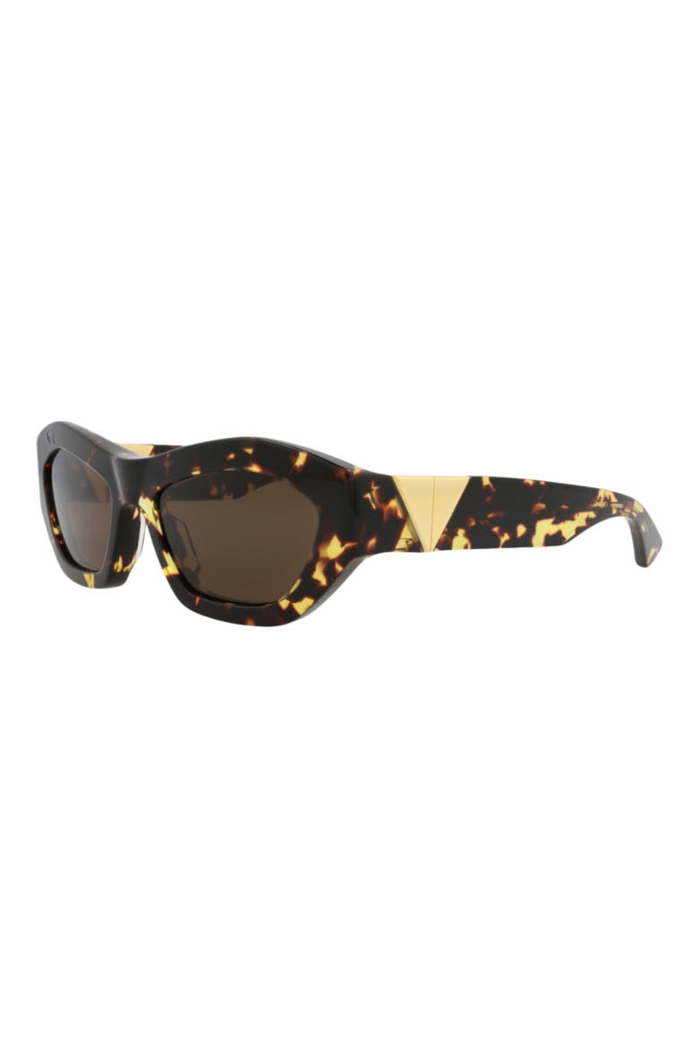 54mm Modified Oval Sunglasses, Alternate, color, HAVANA HAVANA BROWN
