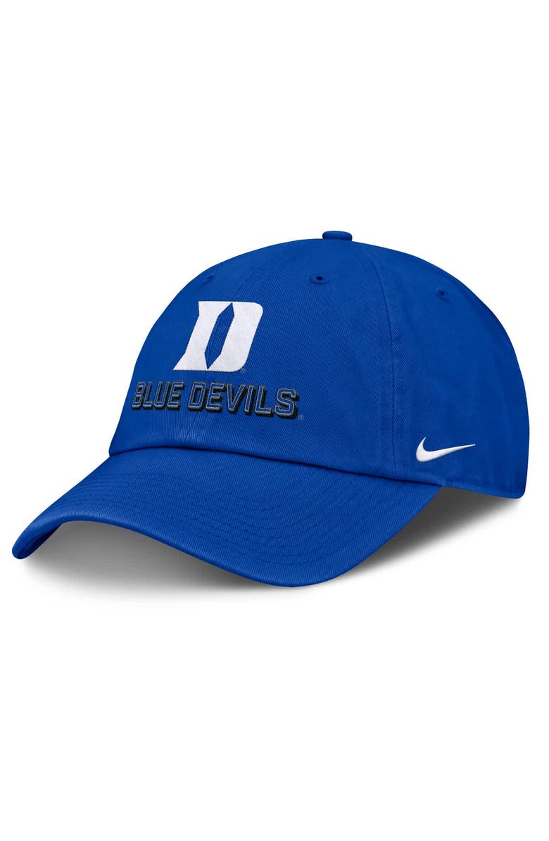 Nike Men's Nike Royal Duke Blue Devils 2025 On-Field Club Adjustable Hat, Main, color, Royal