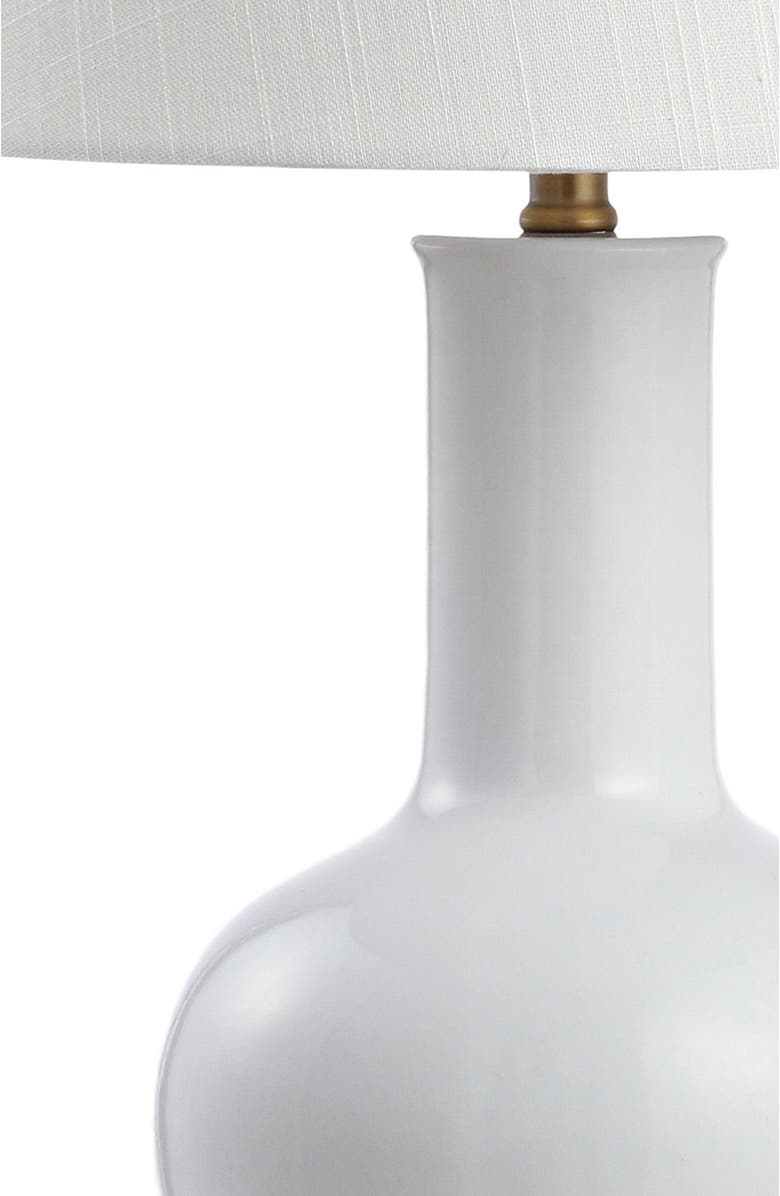 JONATHAN Y Han 27" Ceramic/Iron Contemporary USB Charging LED Table Lamp, White/Brass Gold, Alternate, color, White/Brass Gold