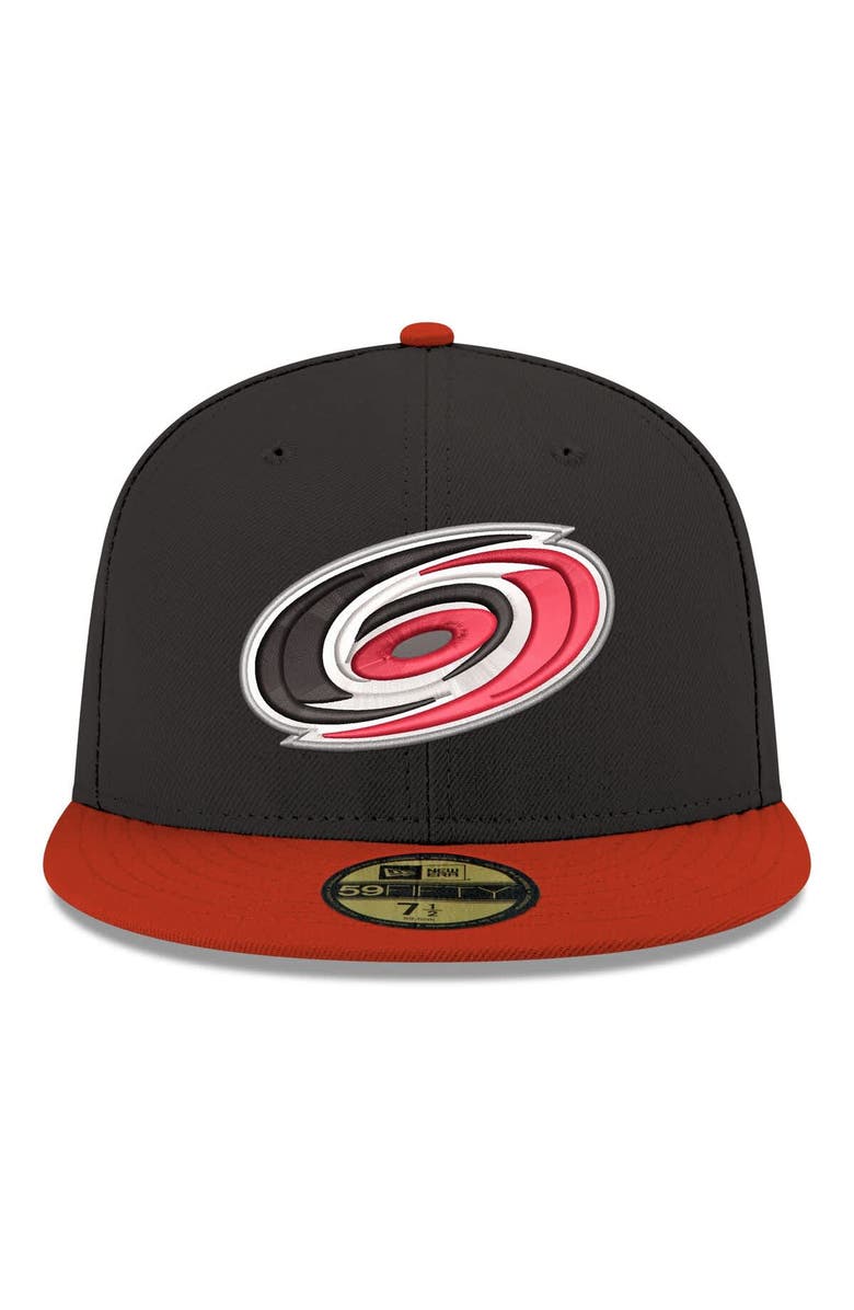 New Era Men's New Era  Black Carolina Hurricanes Core Logo Two-Tone 59FIFTY Fitted Hat, Alternate, color, Black