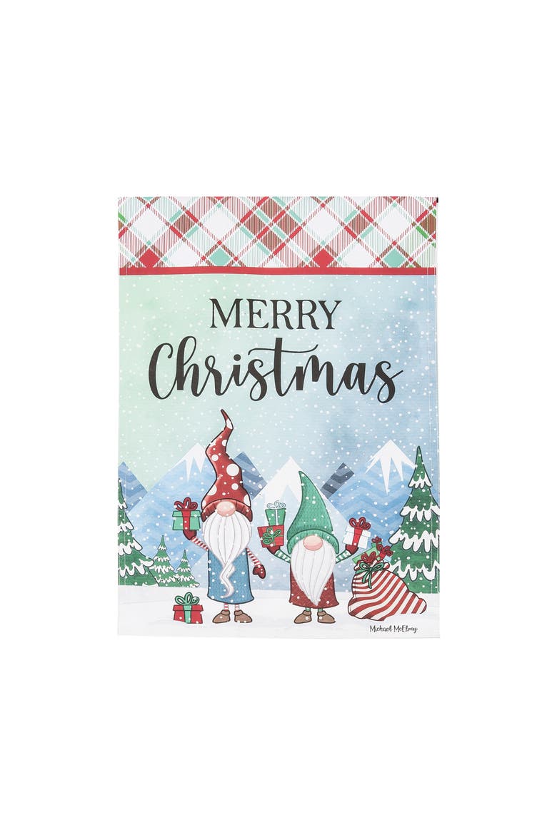Gnome Christmas Flag, Main, color, Blue