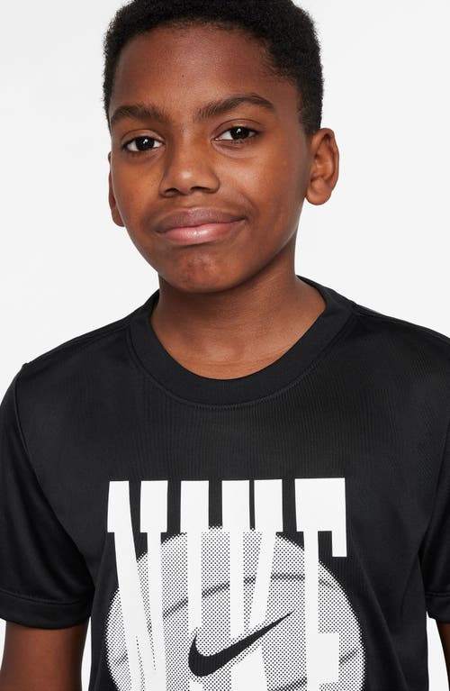 Nike Kids' Dri-fit Basketball Graphic T-shirt In Black