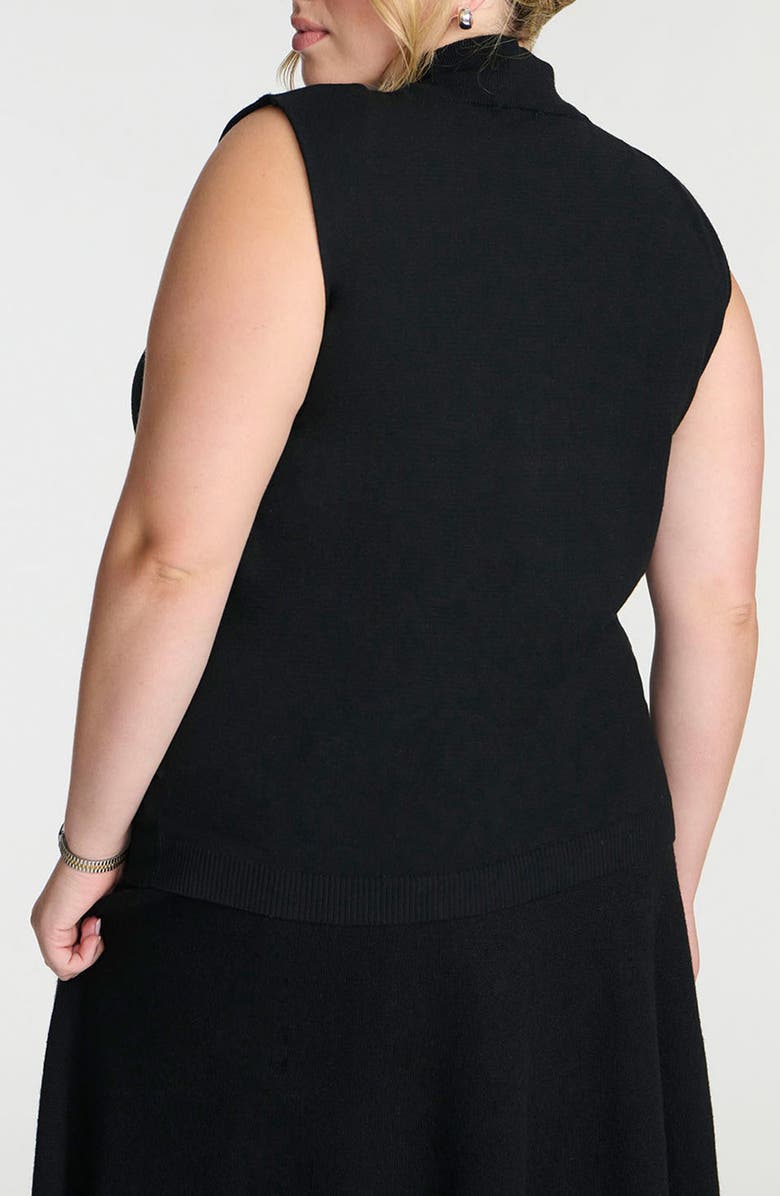 ELOQUII Fine Gauge Sleeveless Turtleneck Sweater, Alternate, color, 