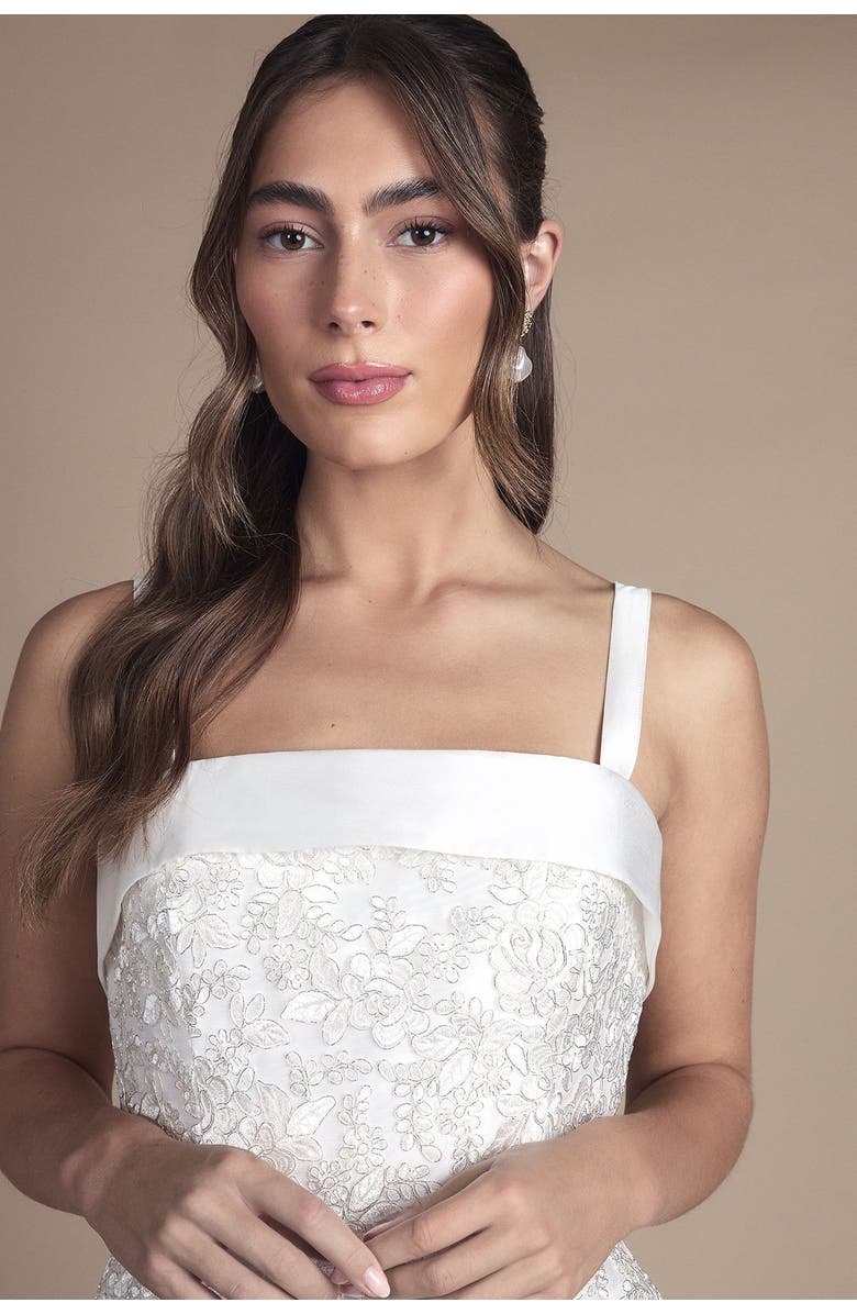 Coast Ornate Lace Maxi Wedding Dress, Alternate, color, Ivory