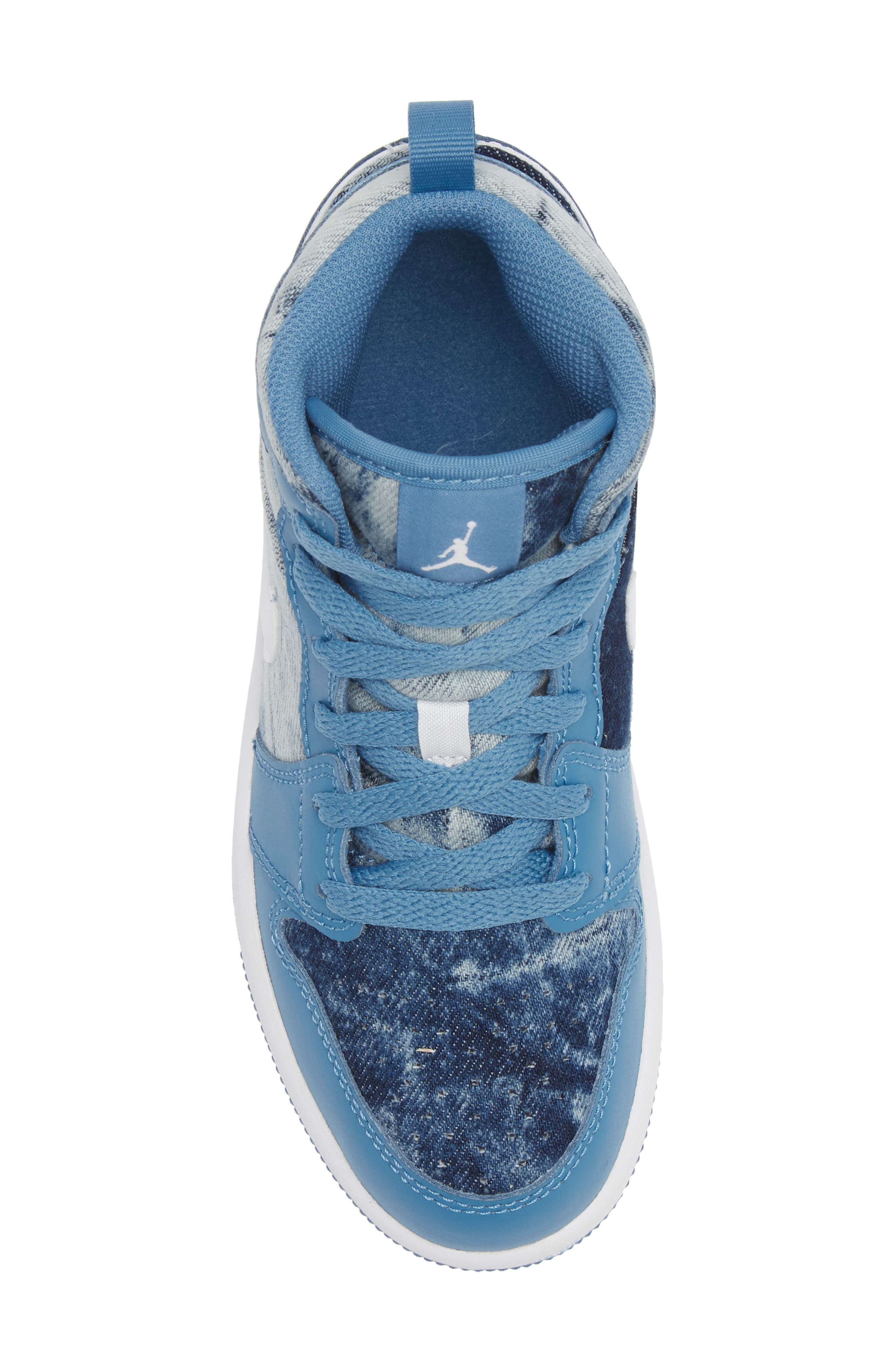 Air Jordan 1 Mid SE Basketball Sneaker, Alternate, color, DUTCH BLUE/ WHITE