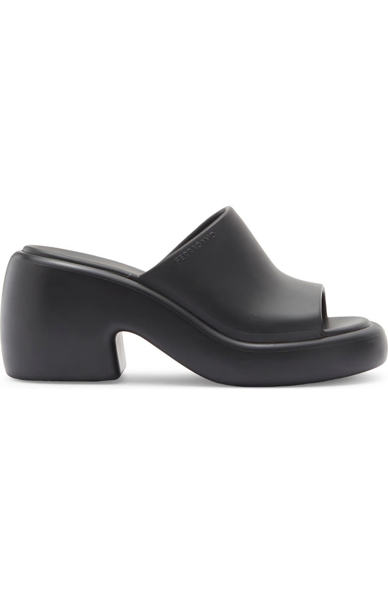 FERRAGAMO Deva Platform Slide Sandal, Alternate, color, Black