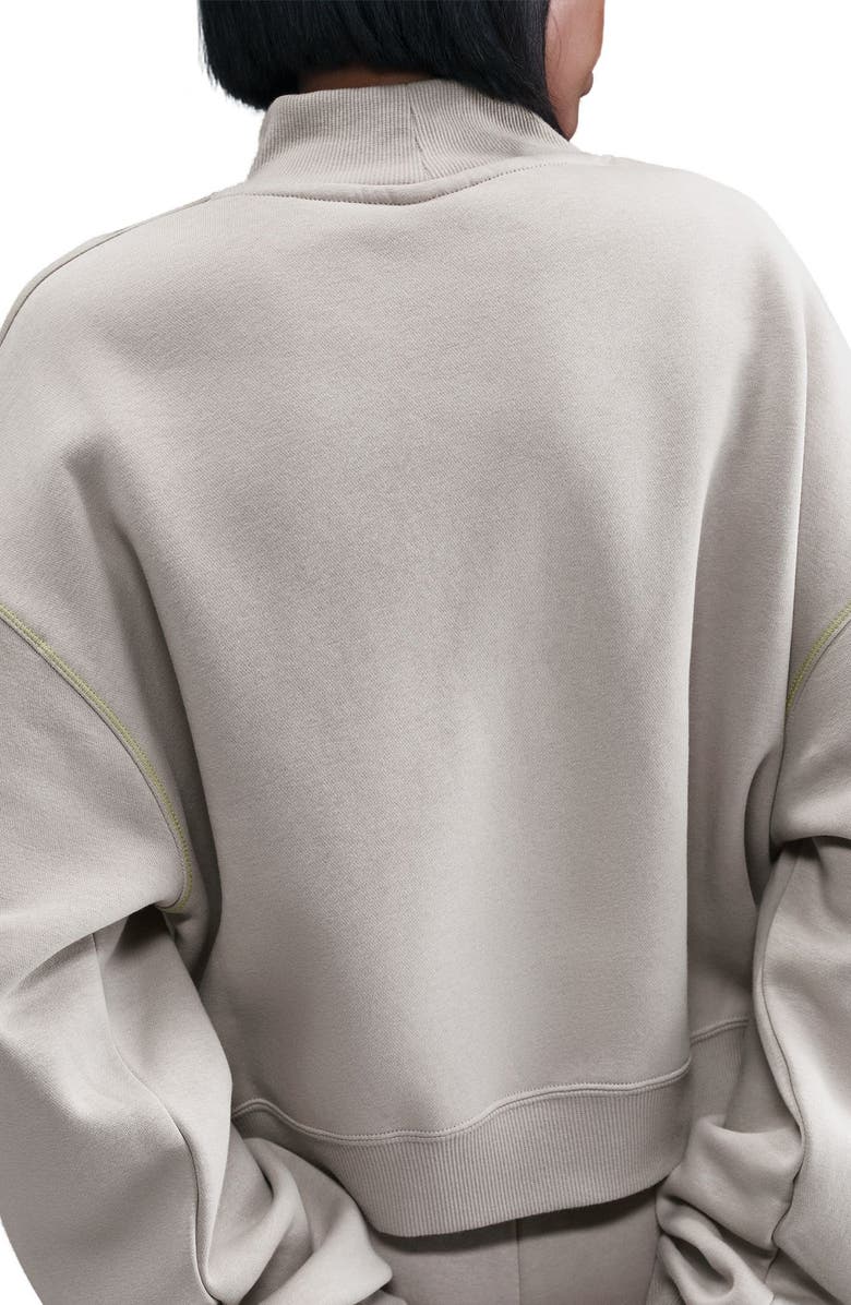 Nike Sportswear Mock Neck Phoenix Fleece Oversize Sweatshirt, Alternate, color, College Grey