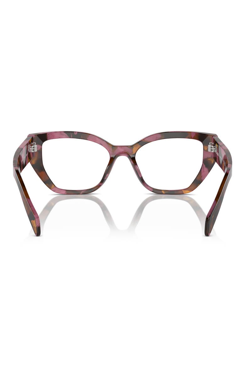 53mm Cat Eye Optical Glasses, Alternate, color, GREY TORT