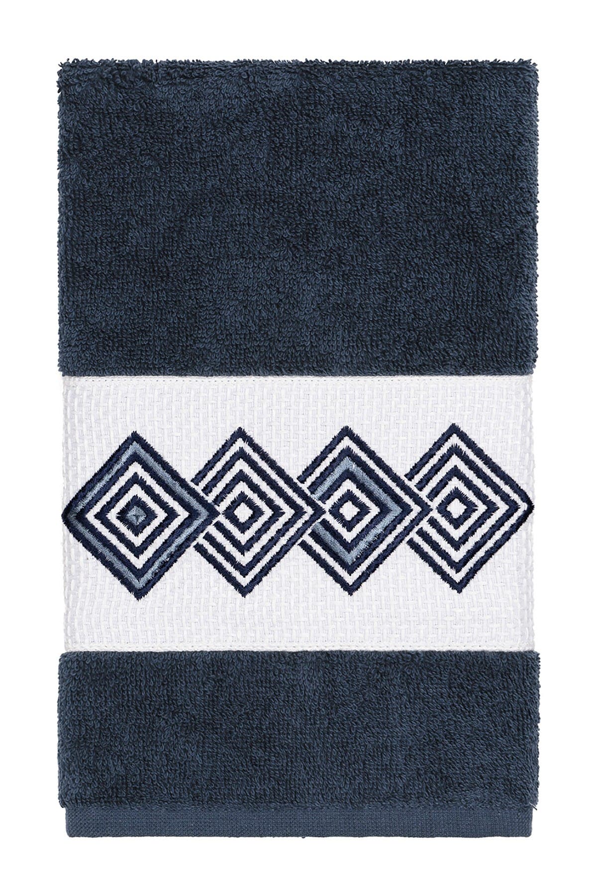 Linum Home Textiles Noah Embellished Hand Towel - Midnight Blue