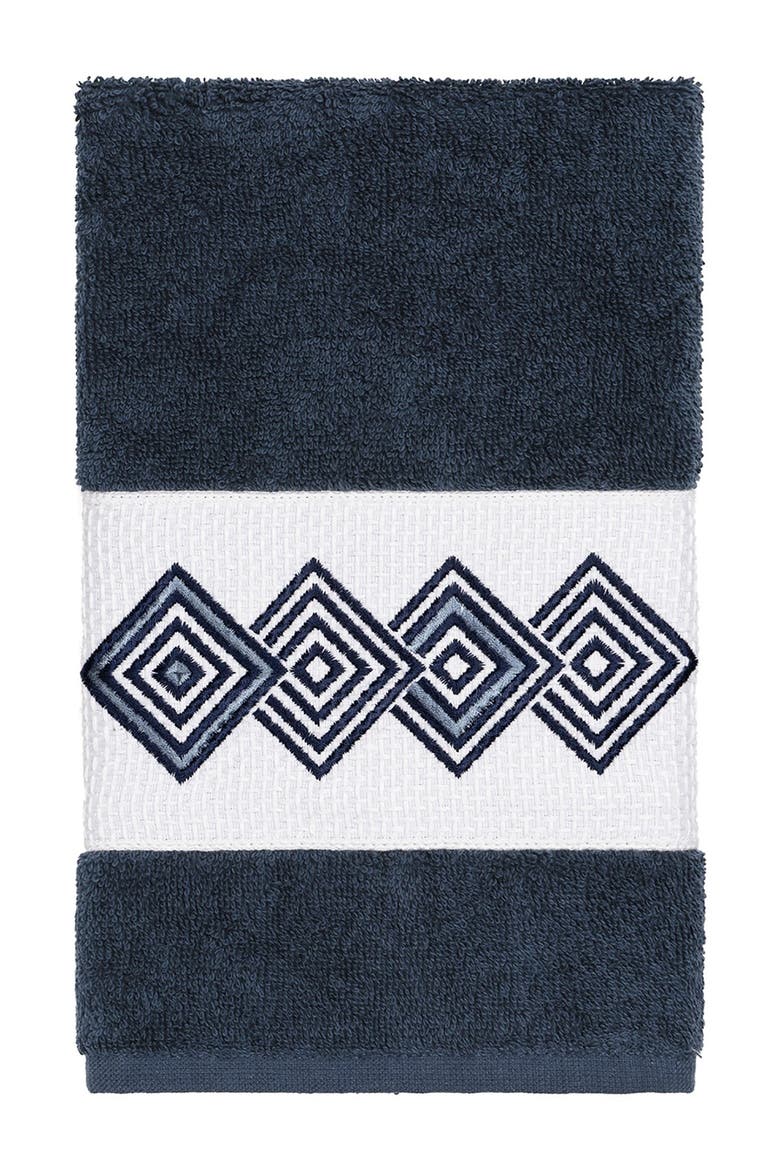 Noah Embellished Hand Towel - Midnight Blue, Main, color, MIDNIGHT BLUE