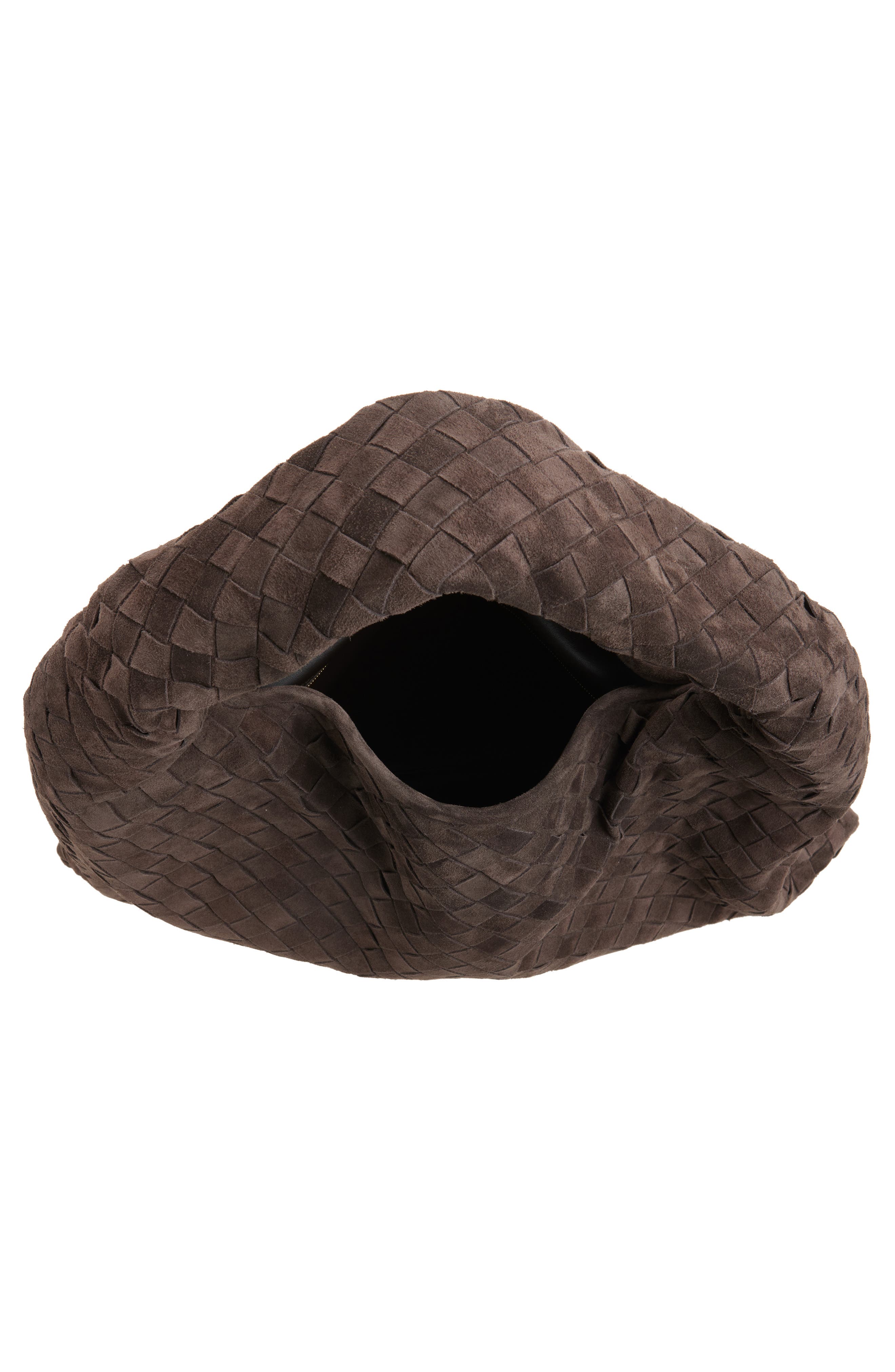 Bottega Veneta Large Hop Intrecciato Suede Hobo Bag, Alternate, color, 2190 Fondant-M Brass