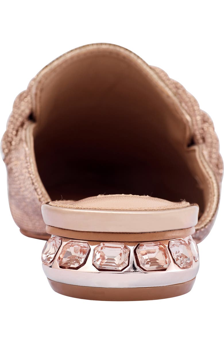 LADY COUTURE Micro Rhinestone Loafer Mule, Alternate, color, Rose Gold