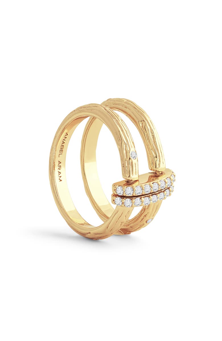 Anabel Aram Jewelry Enchanted Forest Double Stack Ring, Alternate, color, Gold