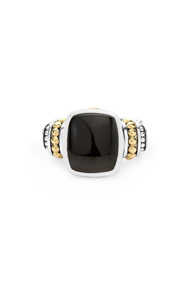 Rittenhouse Medium Semiprecious Stone Ring, Alternate, color, BLACK ONYX