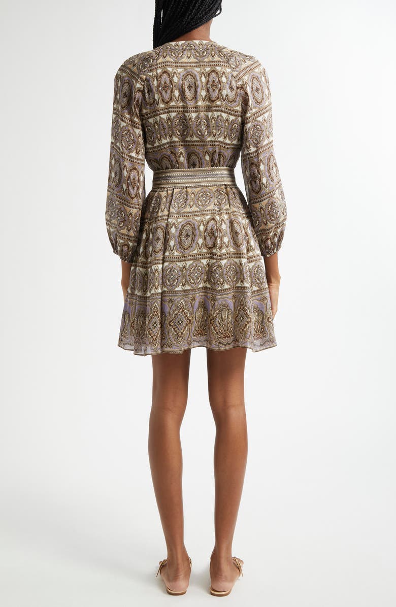 Veronica Beard Kumar Paisley Linen & Silk Dress, Alternate, color, 