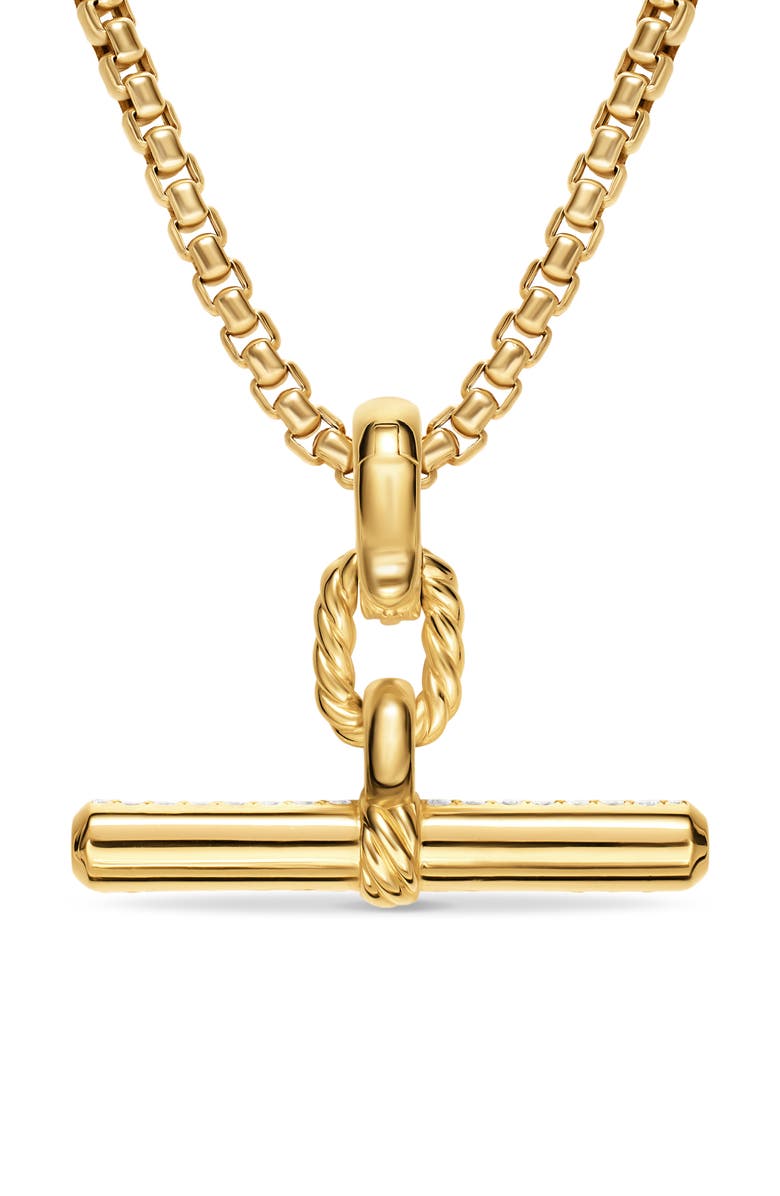 David Yurman Madison<sup>®</sup> Toggle Pendant in 18K Yellow Gold with Diamonds, 29mm, Alternate, color, Diamond