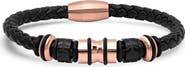 STEELTIME Men's Braided Leather Bracelet