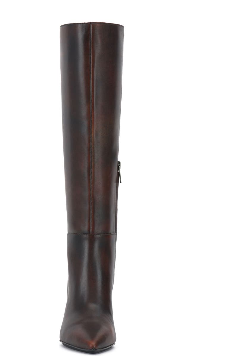 Vince Camuto Brigitte Pointed Toe Knee High Boot, Alternate, color, Dark Caramel