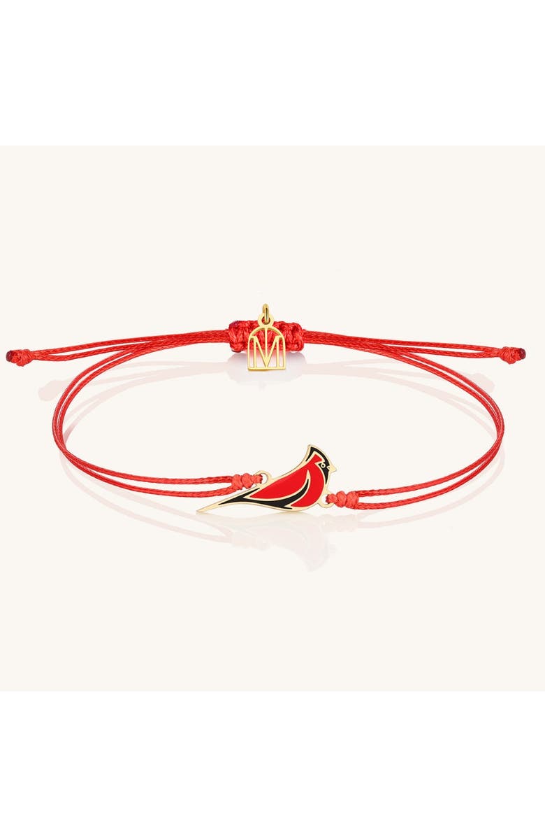 Mantra Thread of the Red Cardinal Always In My Heart bracelet, Main, color, Yellow Gold