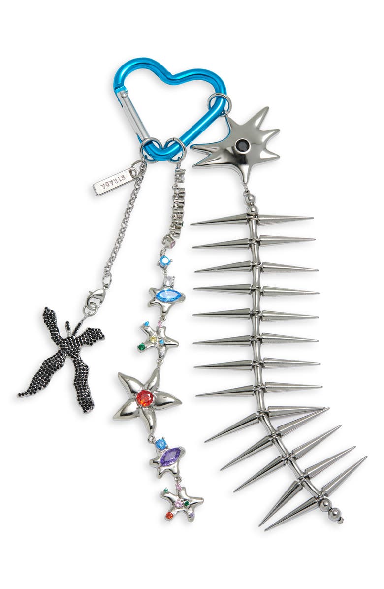 Collina Strada Mixed Media Keychain, Main, color, Mariposa Multi