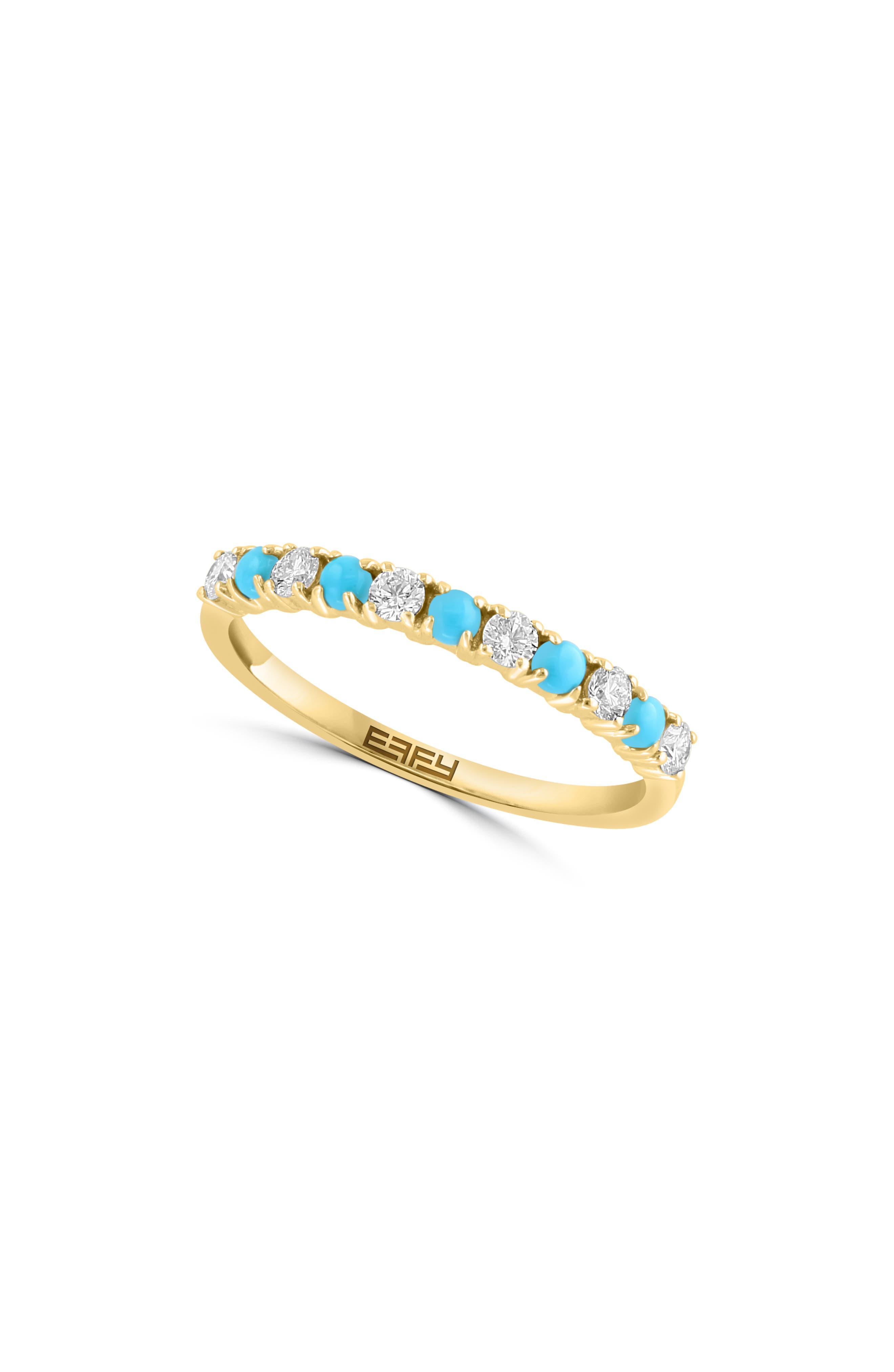 EFFY Turquoise & Diamond Ring - 0.18ct. (Women) | Nordstromrack
