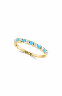 Turquoise & Diamond Ring - 0.18ct.