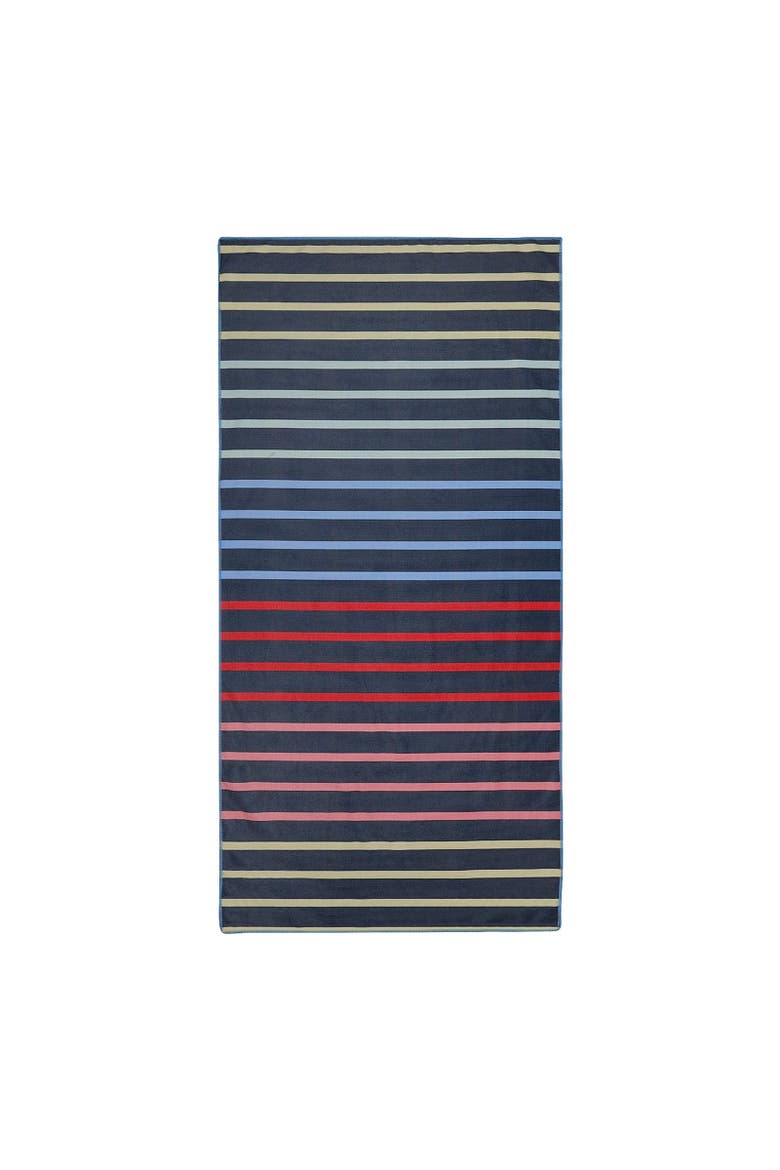 Multi Stripe Beach Towel, Main, color, Navy