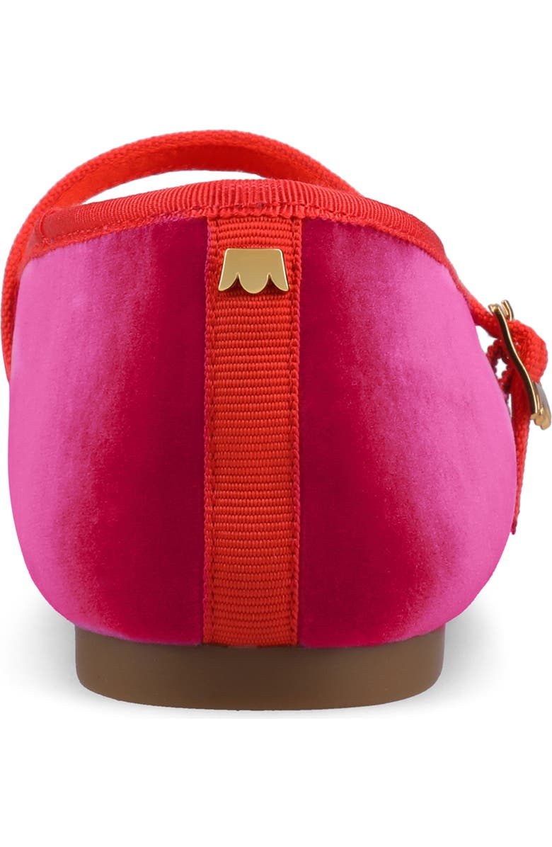 Birdies The Hummingbird Mary Jane Velvet, Alternate, color, Hot Pink Velvet