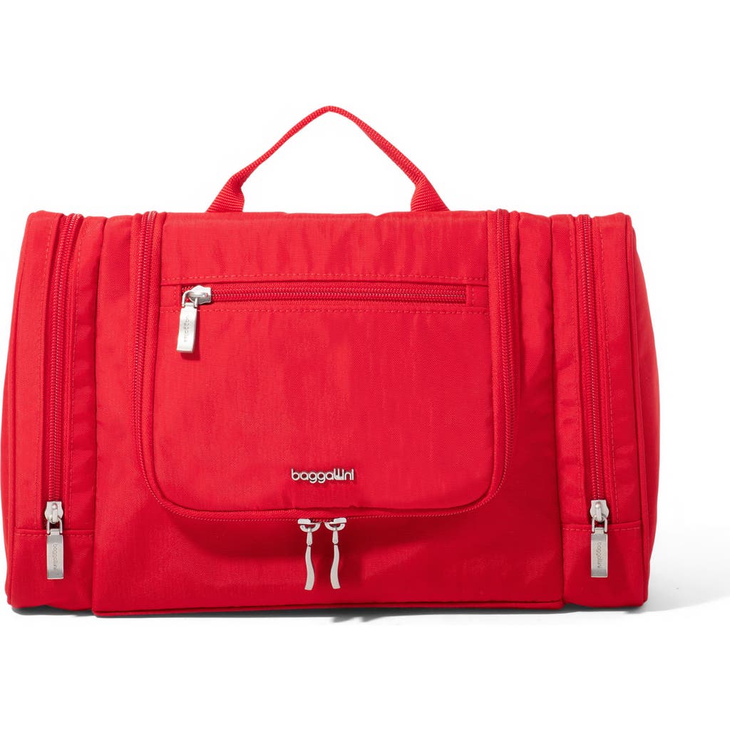 Baggallini Travel Toiletry Kit Cosmetic Bag In Red