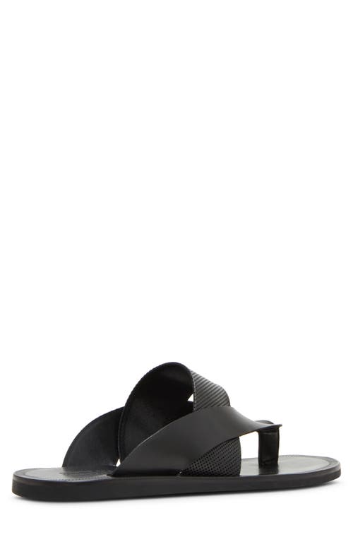 Madden Cicero Flip Flop In Black Leather