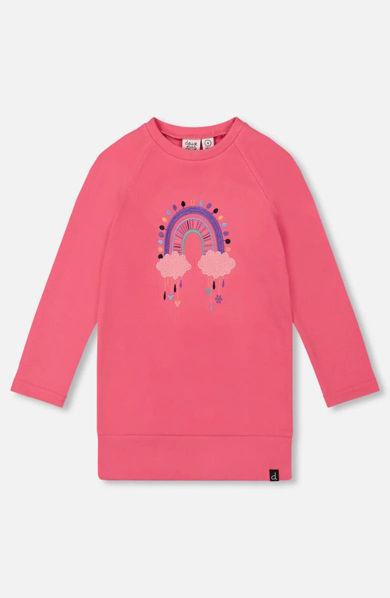 Deux par Deux Super Soft Tunic Tee with Embroidery, Main, color, Candy Pink