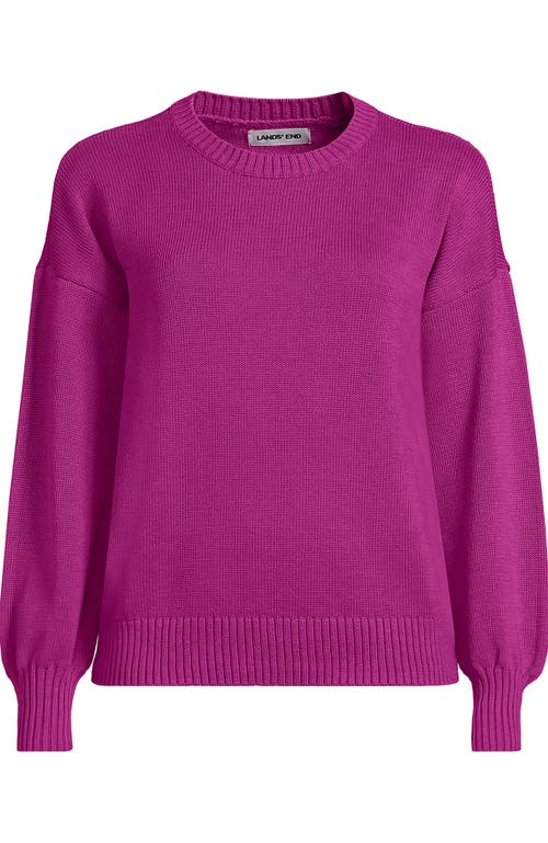 Lands' End Drifter Jersey Crewneck Sweater In Purple