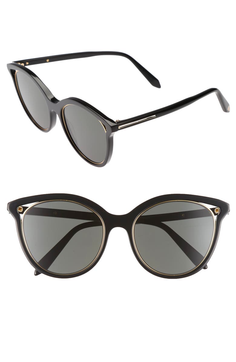 Victoria Beckham Cutaway Kitten 54mm Cat Eye Sunglasses, Main, color, 