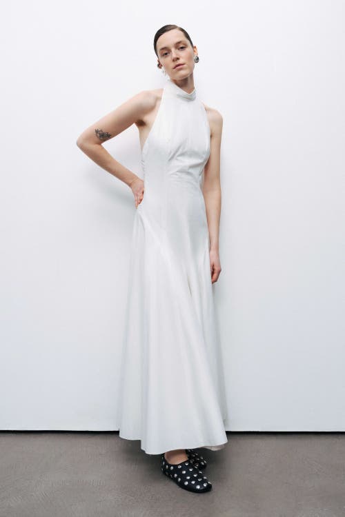 Nocturne Turtleneck Maxi Dress In Ivory