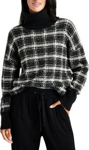 Splendid Ginny Plaid Turtleneck Sweater