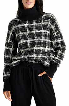 Splendid Ginny Plaid Turtleneck Sweater