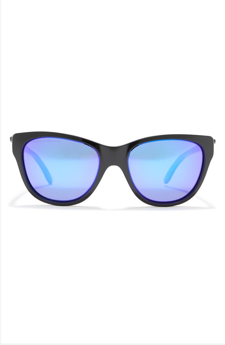 Oakley 55mm Iridescent Polarized Sunglasses, Main, color, Polished Black / Violet