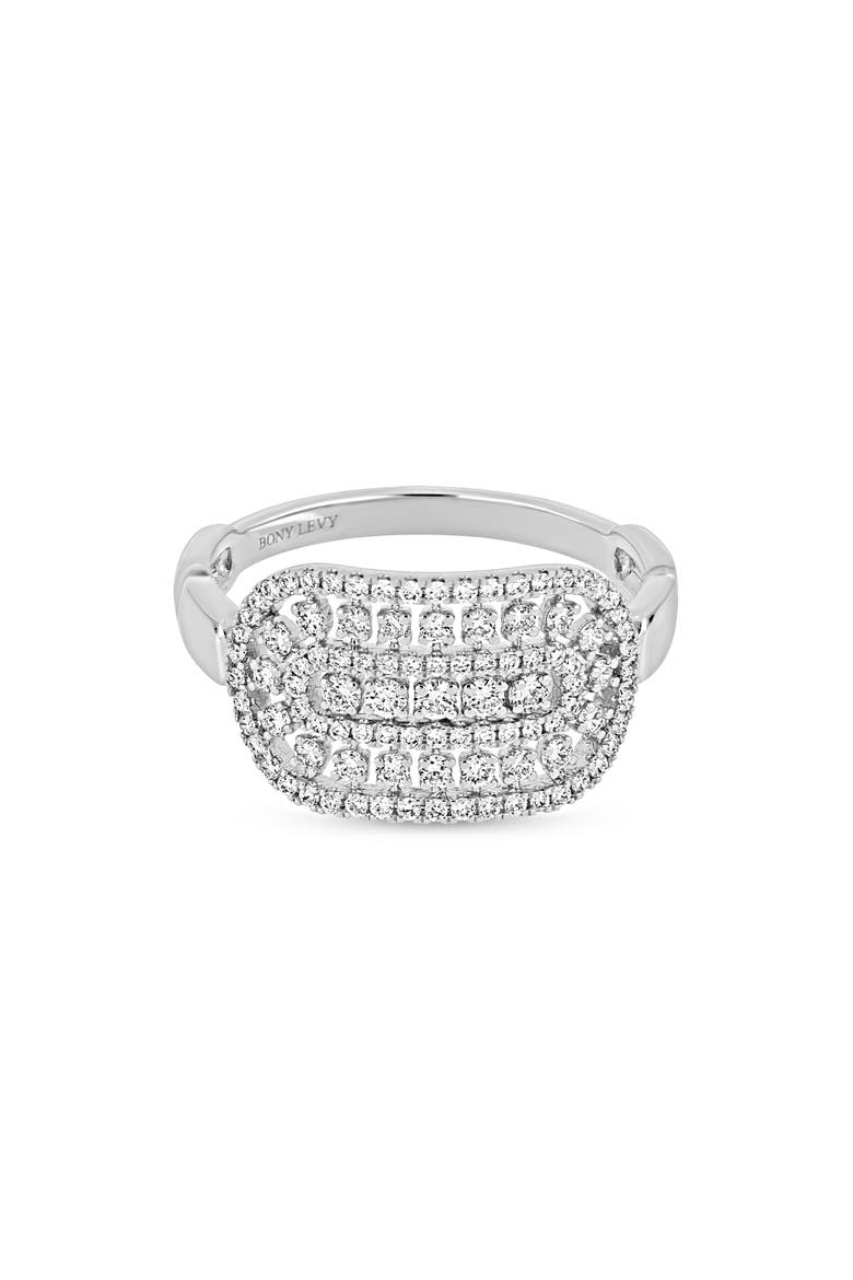 18K Gold Diamond Trend Ring, Alternate, color, 18KW