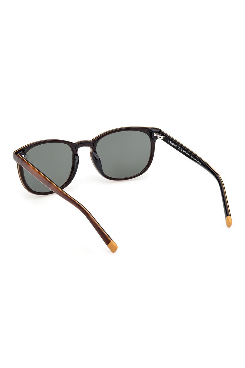 55mm Sunglasses, Alternate, color, BROWN HORN / GREEN POLARIZED