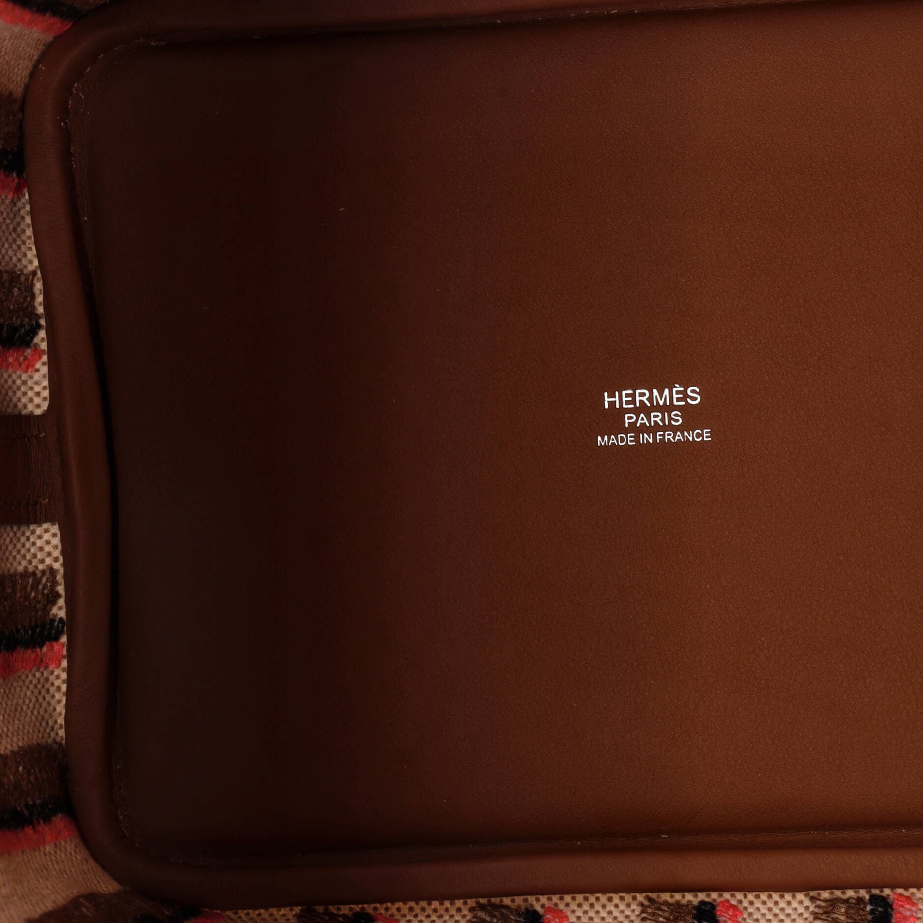 Pre-Owned Hermes Couverture Lignes Picotin Lock Bag Embroidered Canvas and Swift PM, Alternate, color, Gold