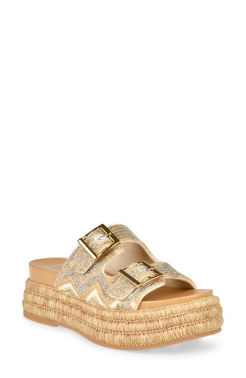 Wixie Beaded Strap Platform Sandal (Women)