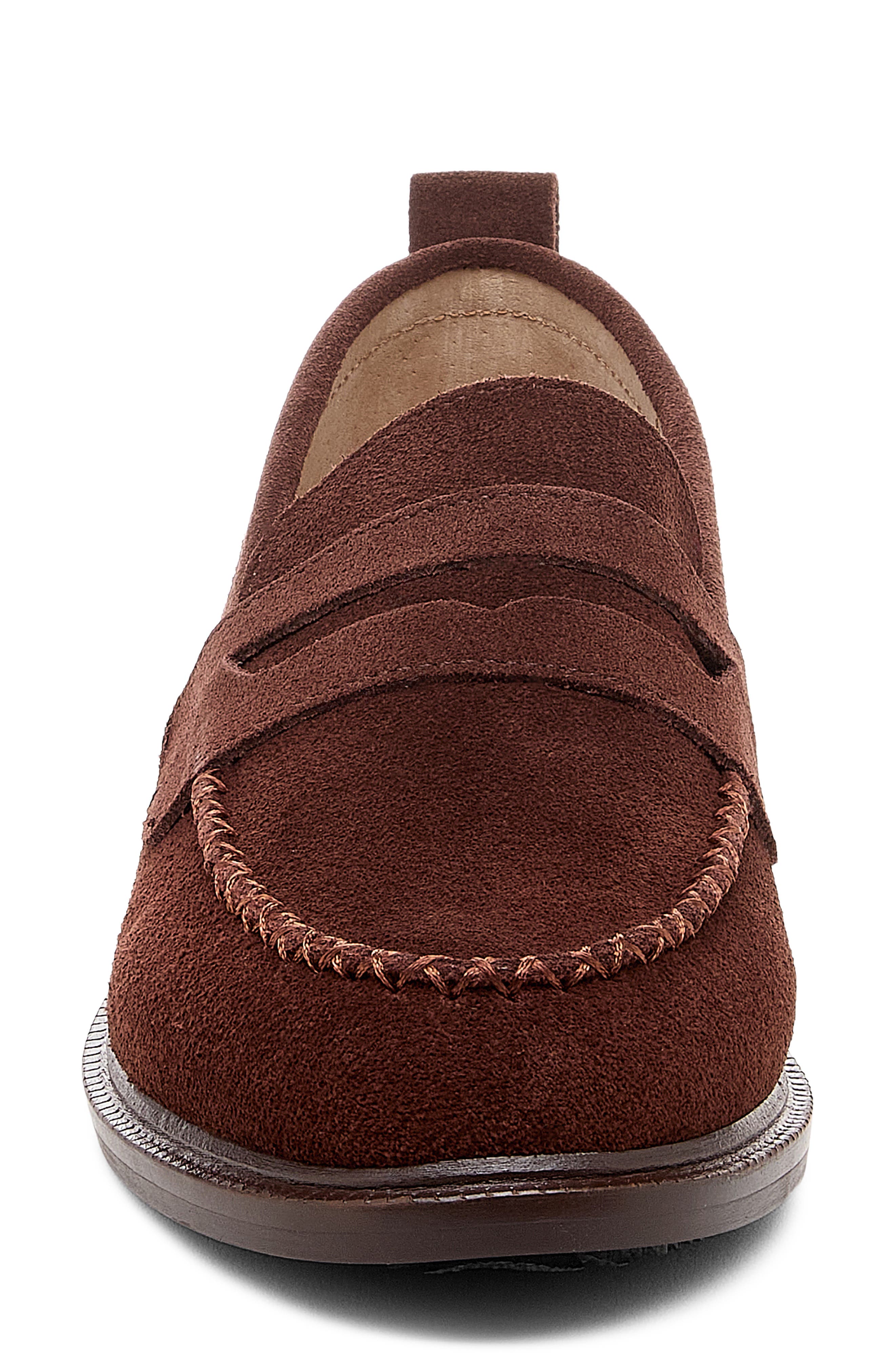 Lens Penny Loafer, Alternate, color, WARM BROWN