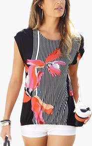 LASCANA Women's Allover Mix Print Top