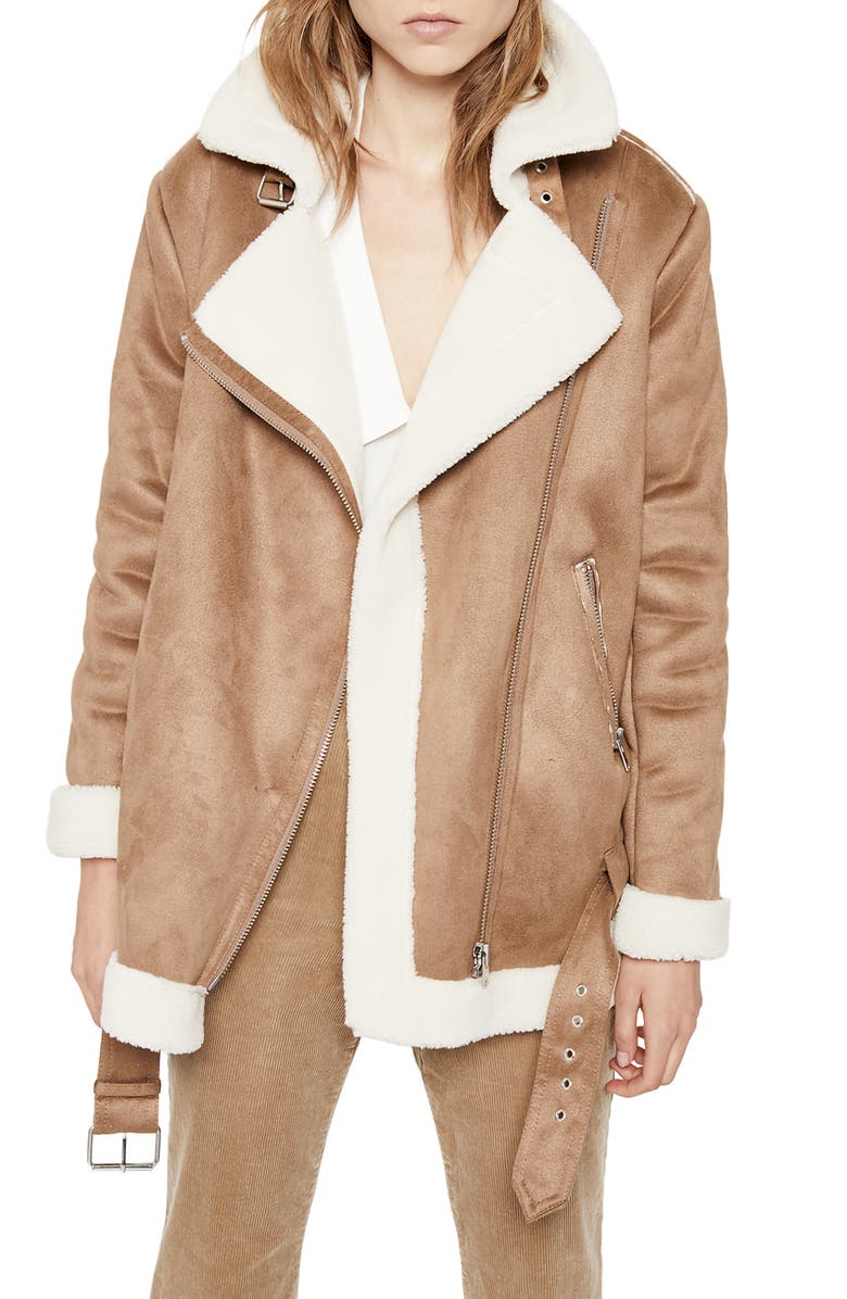 Bardot Faux Shearling Jacket, Main, color, 