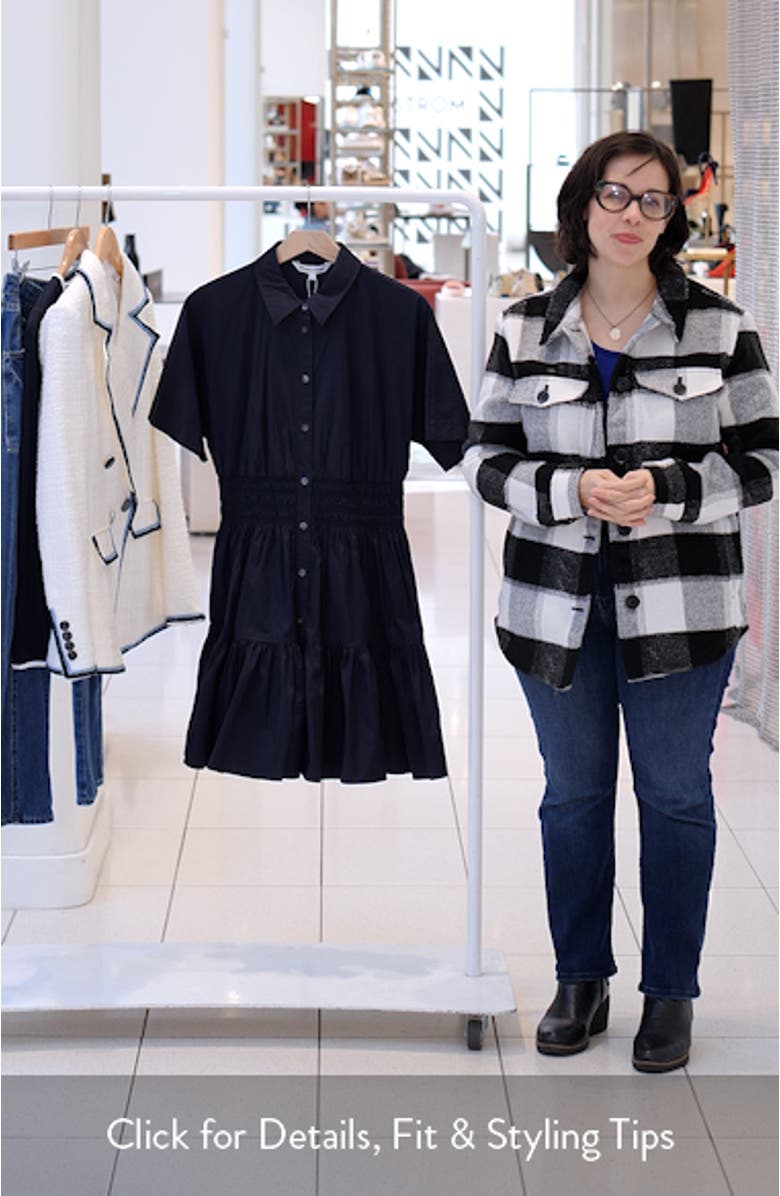 Greta Smocked Waist Shirtdress, sales video thumbnail