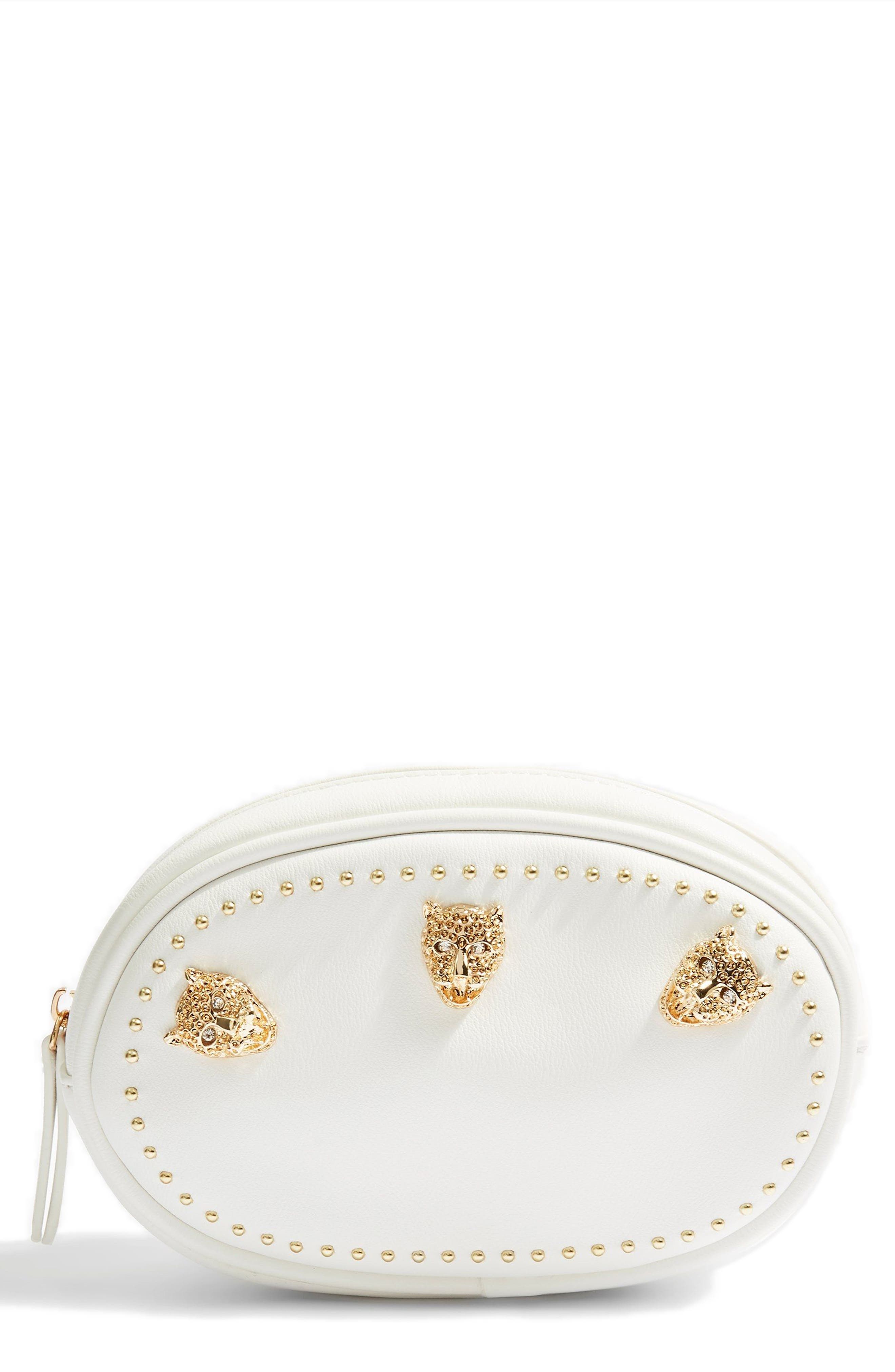 Panther Bum Bag, Main, color, WHITE