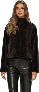 GORSKI Textured Genuine Shearling Short Jacket