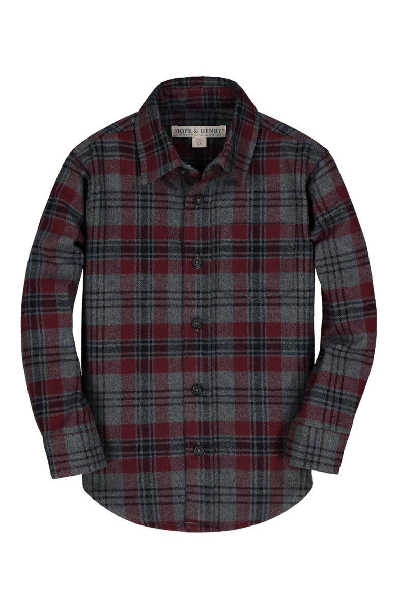 Hope & Henry Boys' Organic Flannel Shirt, Kids, Main, color, 