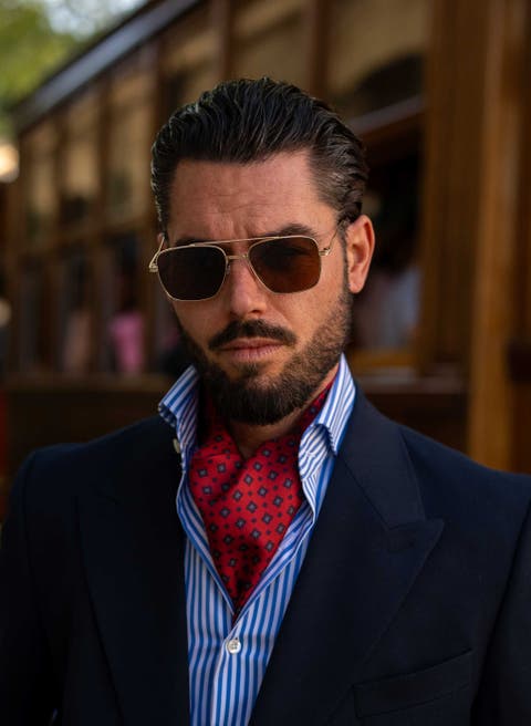 Corbara - Silk Ascot Cravat Tie for Men